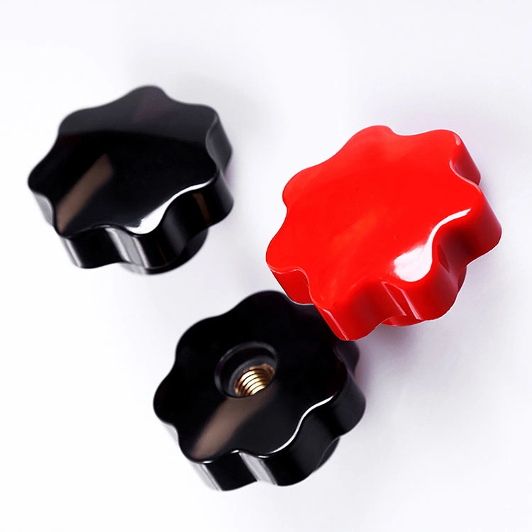 1/4-20 M6 M8 M10 M12 Thumb Screw Seven Star Knob Clamping Knob Red Black Bakelite Star Knobs