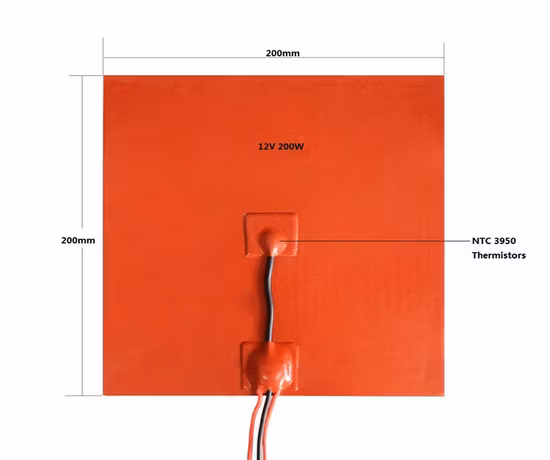 Éléments chauffants formés en caoutchouc de silicone