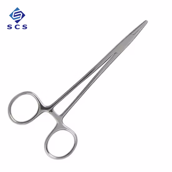 Instrument chirurgical réutilisable, mâchoire incurvée légère, porte-aiguille en forme de V